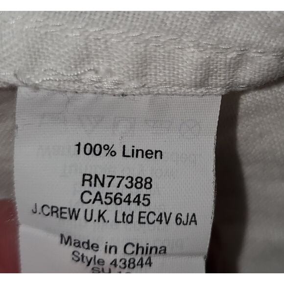 J Crew White Linen Blouse - Picture 3 of 6